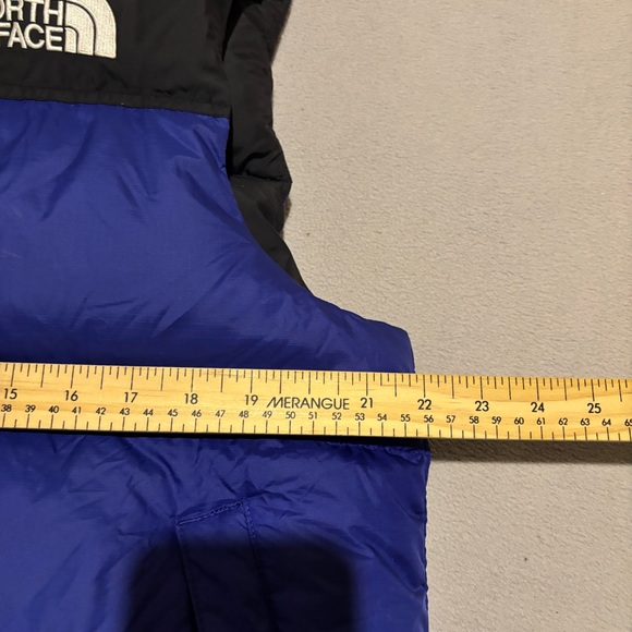 The North Face Nuptse 700 Vest Men's Medium Blue Goose Down Puffer Full Zip - Picture 6 of 8